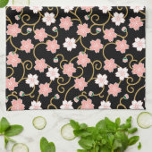 Kirschblüten, japanisches Design Geschirrtuch (Gefaltet)