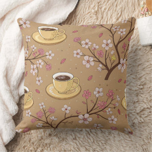 Kirschblüten-Kaffeebecher-Cover-Muster (1) Kissen
