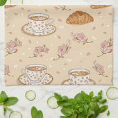 Kirschblüten-Kaffeebecher-Cozy-Muster (2) Geschirrtuch (Gefaltet)