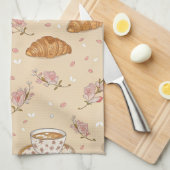 Kirschblüten-Kaffeebecher-Cozy-Muster (2) Geschirrtuch (Viertel Falte)