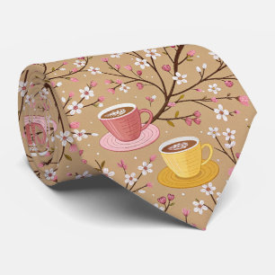 Kirschblüten-Kaffeebecher-Cozy-Muster (4) Krawatte