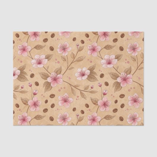Kirschblüten-Kaffeebecher-Cozy-Muster (5) Seidenpapier (Vorderseite)