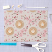 Kirschblüten-Kaffeebecher-Cozy-Muster (7) Seidenpapier (Handwerk)
