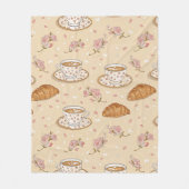 Kirschblüten-Kaffeebecher-Deckchen-Muster (2) Fleecedecke (Vorderseite)