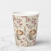 Kirschblüten-Kaffeebecher-Hülle Muster (6) Pappbecher (Rechts)
