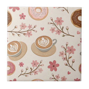 Kirschblüten-Kaffeebecher-Muster (3) Fliese
