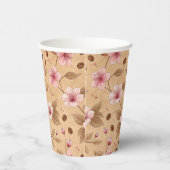 Kirschblüten-Kaffeebecher-Muster (5) Pappbecher (Rechts)