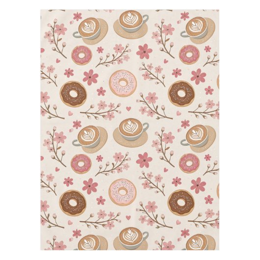 Kirschblüten-Kaffeekissen-Muster (3) Tischdecke (Vorderseite)