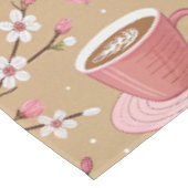 Kirschblüten-Kaffeekissen-Muster (4) Tischdecke (Schrägansicht)