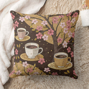 Kirschblüten-Kaffeekissen-Muster (8) Kissen