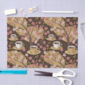 Kirschblüten-Kaffeekissen-Muster (8) Seidenpapier (Handwerk)