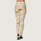 Kirschblüten-Kaffeekozy-Muster (2) Leggings (Rückseite)