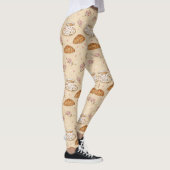 Kirschblüten-Kaffeekozy-Muster (2) Leggings (Rechts)