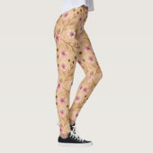 Kirschblüten-Kaffeekozy-Muster (5) Leggings (Rechts)