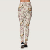 Kirschblüten-Kaffeekozy-Muster (6) Leggings (Rückseite)