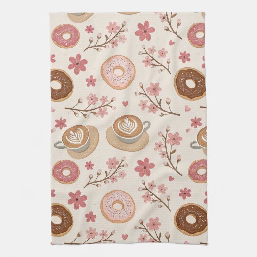 Kirschblüten-Kaffeewärmer-Muster (3) Geschirrtuch (Vertikal)
