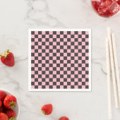 Kirschblüten-Karo-Schachbrettmuster Serviette (Beispiel)