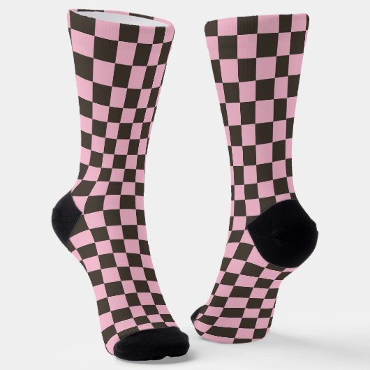 Kirschblüten-Karo-Schachbrettmuster Socken (Gewinkelt)