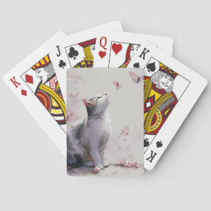 Kirschblüten-Katze und Schmetterlinge (13) Spielkarten