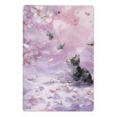 Kirschblüten-Katze und Schmetterlinge (5) Mini Klemmbrett (Rückseite)