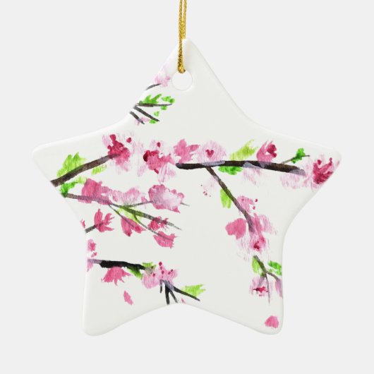 Kirschblüten Keramikornament (Vorne)