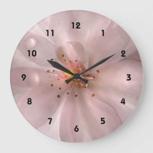 Kirschblüten-Kirschblüte-Blumen-Uhr Große Wanduhr
