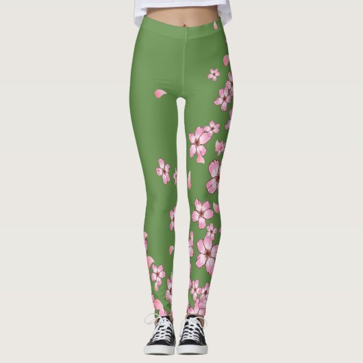 Kirschblüten (Kirschblüte) Leggings (Vorderseite)
