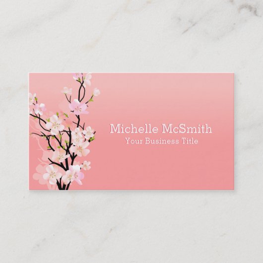 Kirschblüten Kirschblütes Kawaii Visitenkarte (Vorderseite)