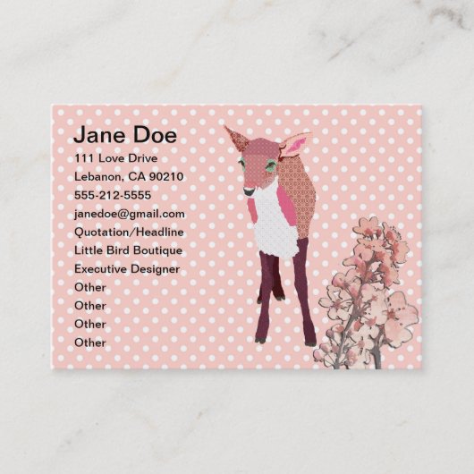 Kirschblüten-Kitz-Visitenkarten Visitenkarte (Vorderseite)