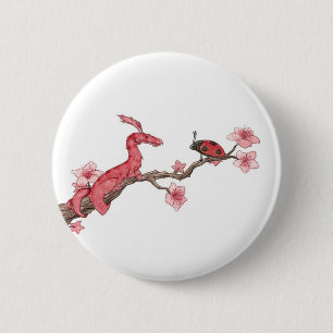 Kirschblüten-Knopf Button