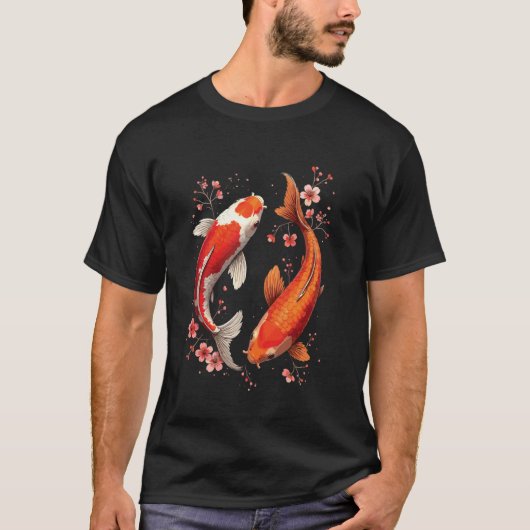 Kirschblüten-Koi-Karpfen T-Shirt (Vorderseite)