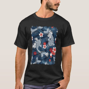 Kirschblüten-Koi-Karpfenfisch Japanische Sakura-Gr T-Shirt