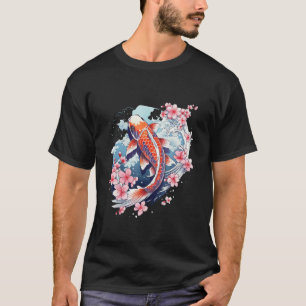 Kirschblüten-Koi-Karpfenfisch Japanische Sakura Gr T-Shirt