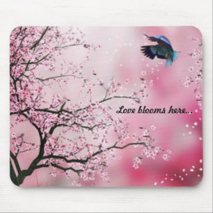 Kirschblüten-Kolibri Mousepad