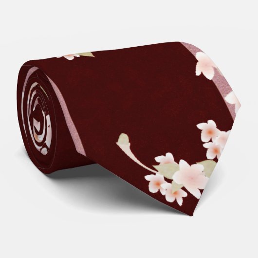 Kirschblüten-Krawatte Krawatte (Gerollt)