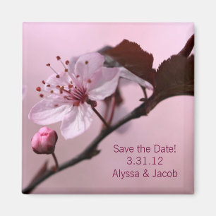 Kirschblüten-kundengerechter Save the Date Magnet
