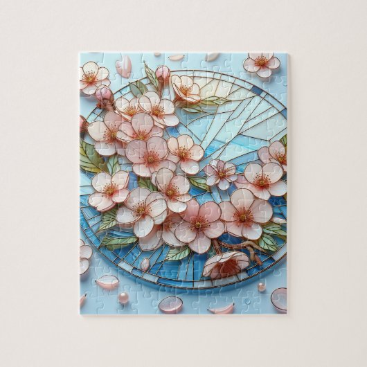 Kirschblüten Kunstpuzzle Puzzle (Vertikal)