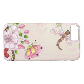 Kirschblüten-Libellen-Rosa-Blumen-Frühling Case-Mate iPhone Hülle (Rückseite (Horizontal))