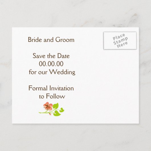 Kirschblüten, Maurergläser Hochzeit Sichern das Da Ankündigungspostkarte (Rückseite)