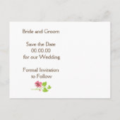 Kirschblüten, Maurergläser Hochzeit Sichern das Da Ankündigungspostkarte (Rückseite)