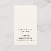 Kirschblüten mit Blumen Visitenkarte (Rückseite)