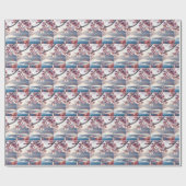 Kirschblüten mit Dewdrop Geschenkpapier (Flach)