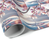 Kirschblüten mit Dewdrop Geschenkpapier (Rolleneckpunkt)