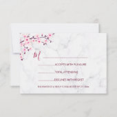 Kirschblüten mit rosa weißem UAWG Einladung (Vorderseite)