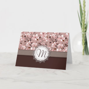Kirschblüten mit Spitze-Monogramm