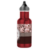 Kirschblüten mit Spitze-Monogramm Edelstahlflasche (Rechts)