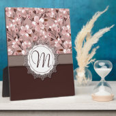 Kirschblüten mit Spitze-Monogramm Fotoplatte (Seite)