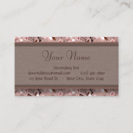 Kirschblüten mit Spitze-Monogramm Visitenkarte