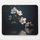 Kirschblüten mit Wasserreflektion Mousepad (Vorne)