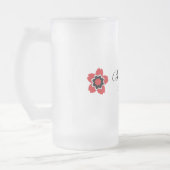 Kirschblüten-moderner kundenspezifischer Trauzeuge Mattglas Bierglas (Links)